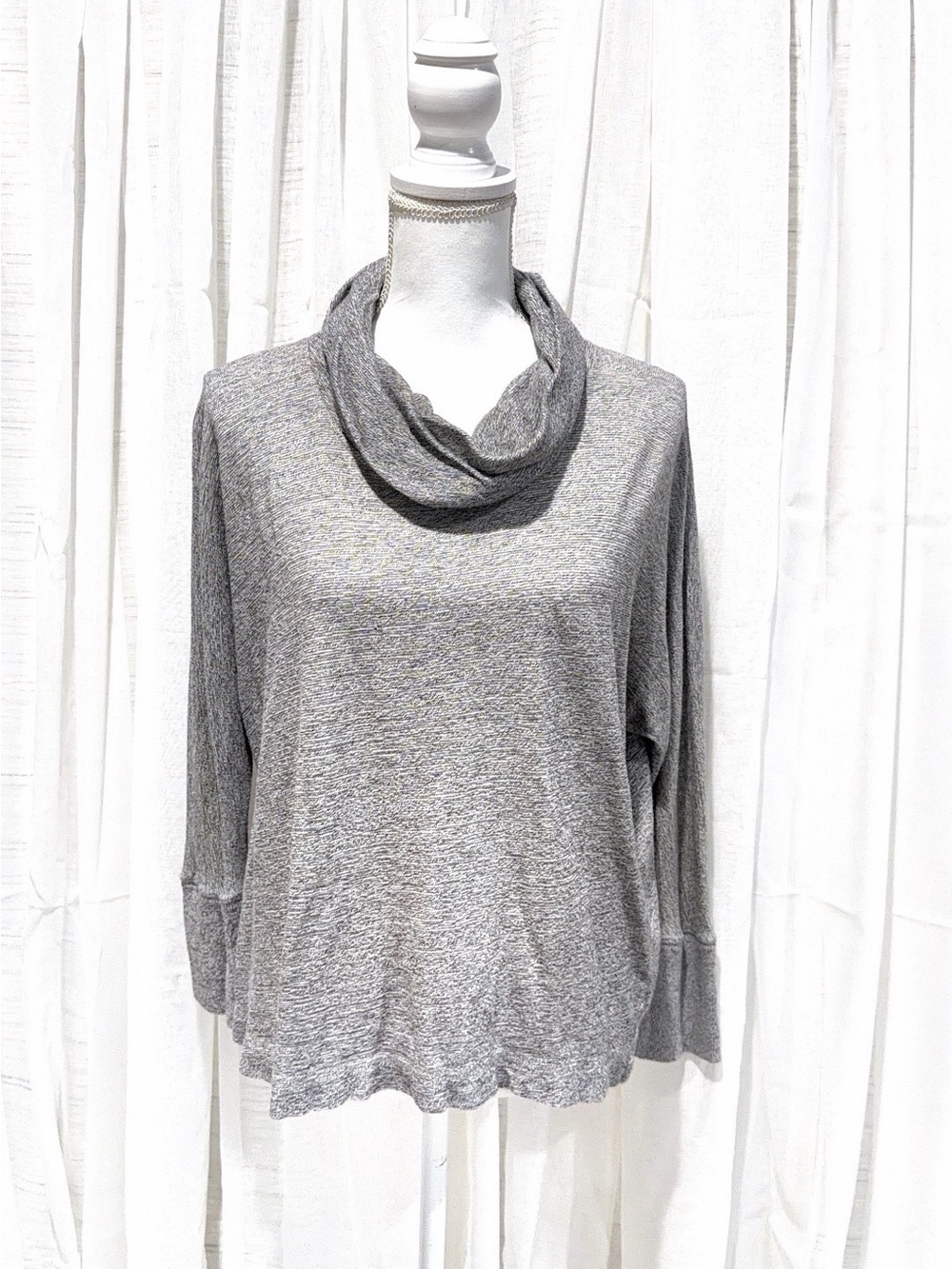 Banana Republic Heather Gray Cowl Neck Sweater